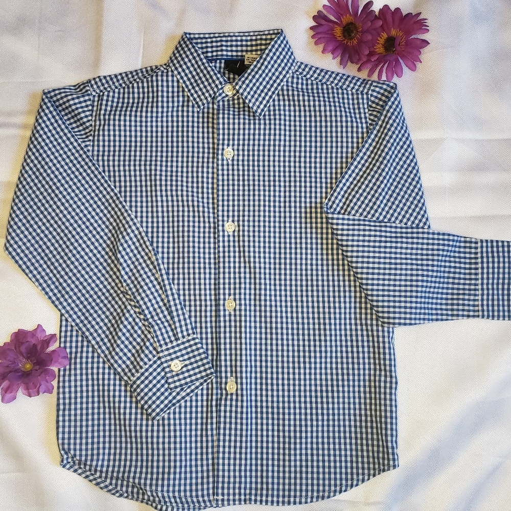 👔Nautica👔 Boys Blue & White Checkered Shirt